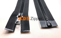 Just Black Zips From 20 Cm To 39 - Listing 1/6 Chunky Plastic No.5 / 7.9 Inch (Open End)
