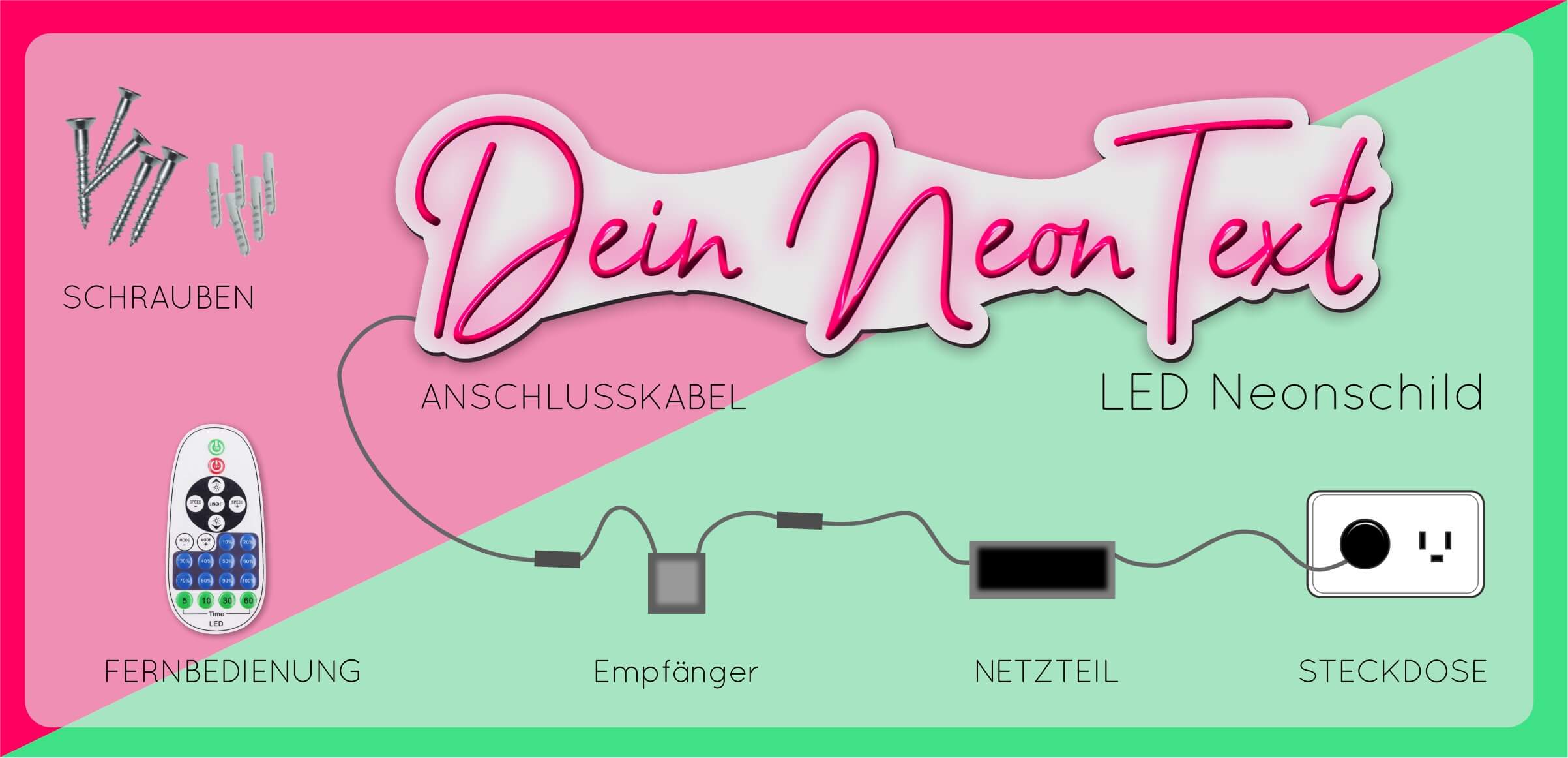 Neon-Schriftzüge & Neon-Schilder mieten