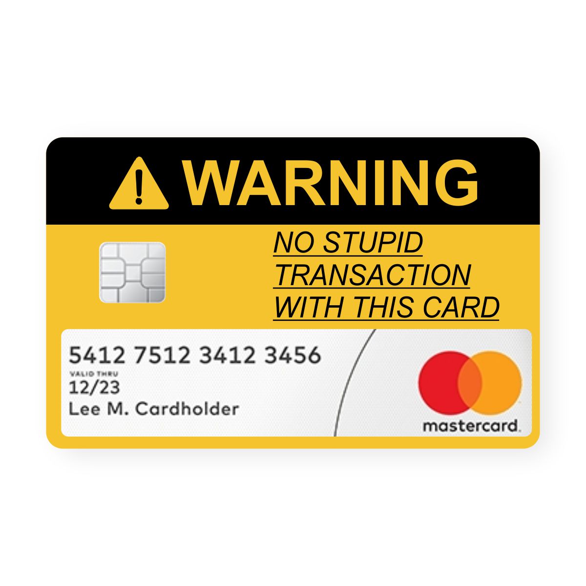 Warning sleek Debit Card Skin Credit Card Skin WrapCart Skins