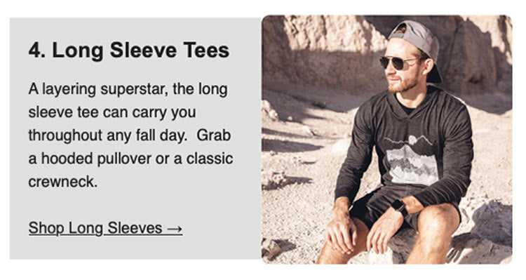 Long sleeve layering tees