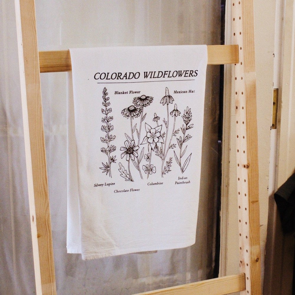 Utah Outline Tea Towel – Fount Paper