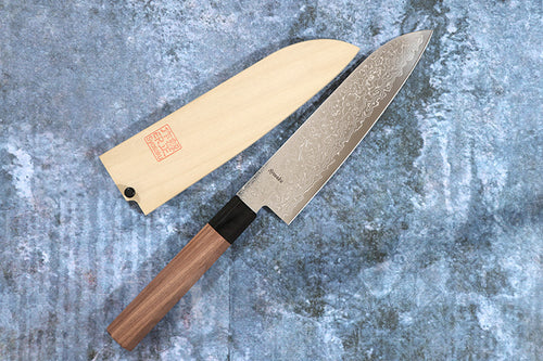 Chef Midhun Ayyappan's engarved Santoku knife