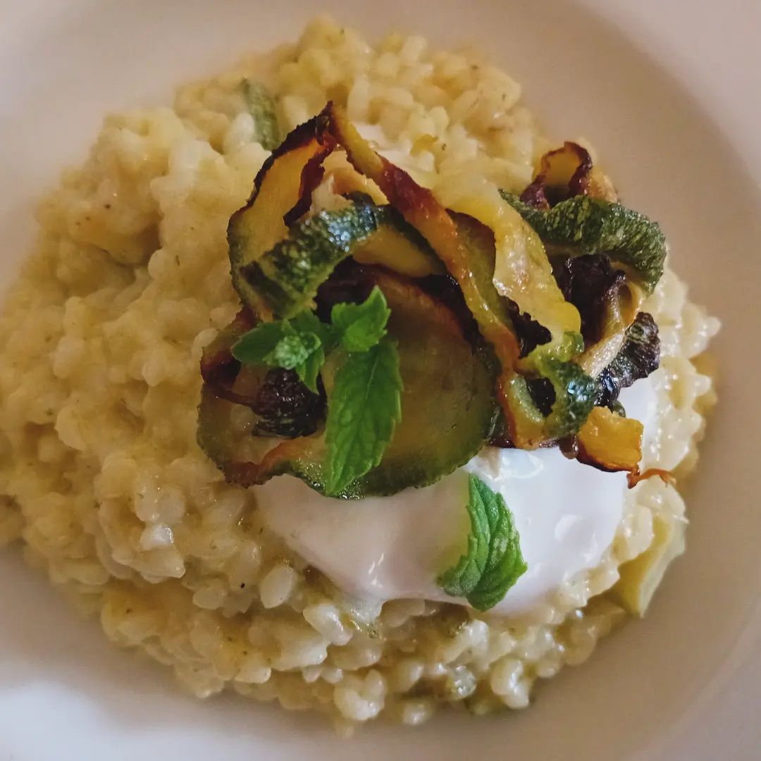 Zucchini and Stracchino Risotto