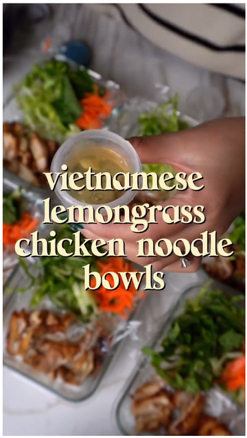 Vietnamese Lemongrass Chicken Noodle Bowls