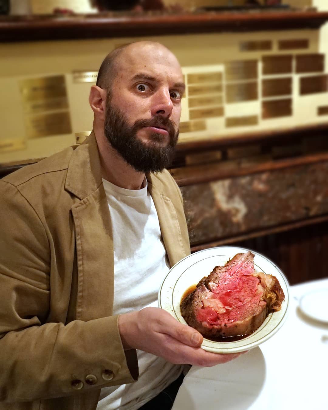 Johnny Prime showing steak