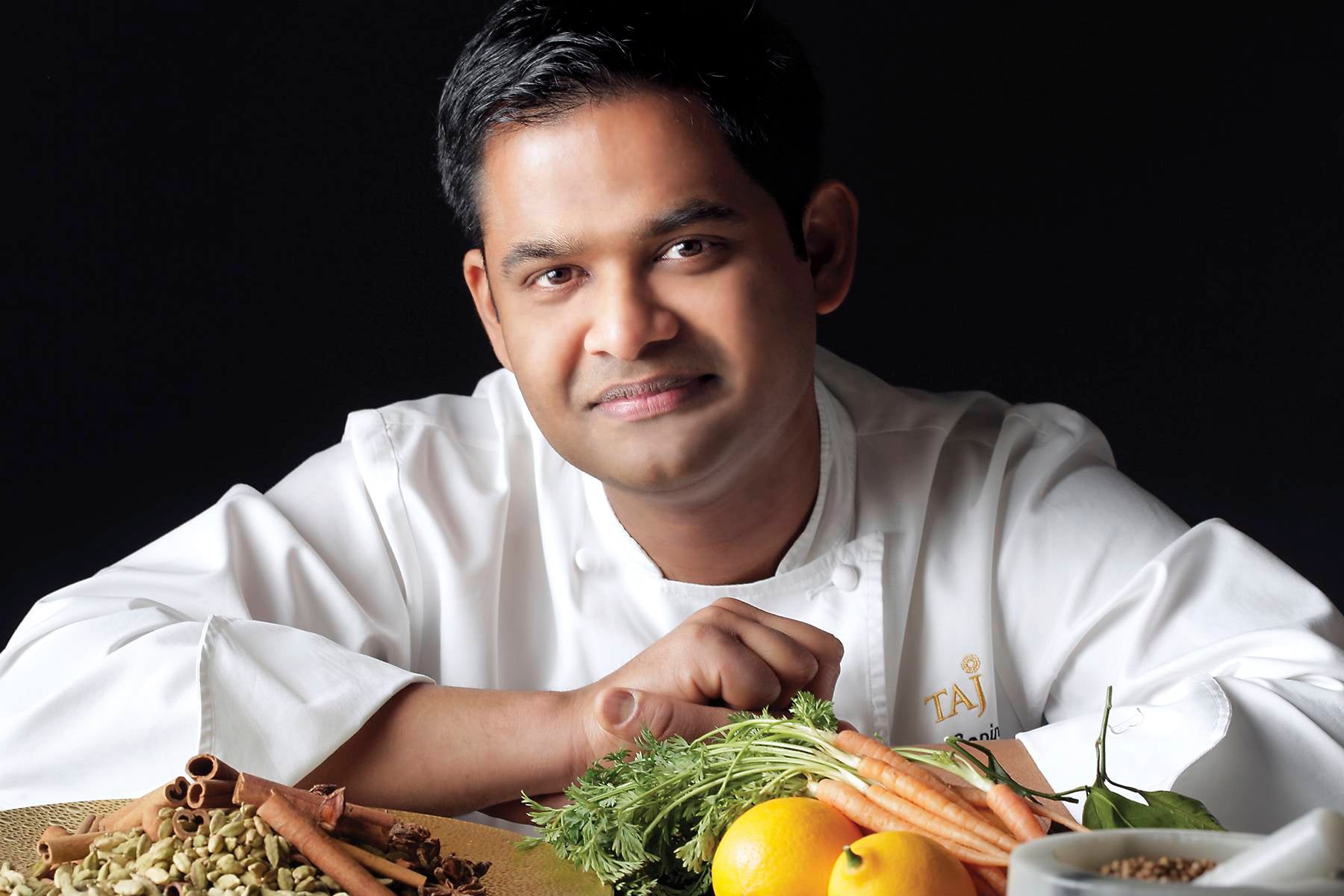 Chef Srijith Gopinathan image with vegetables