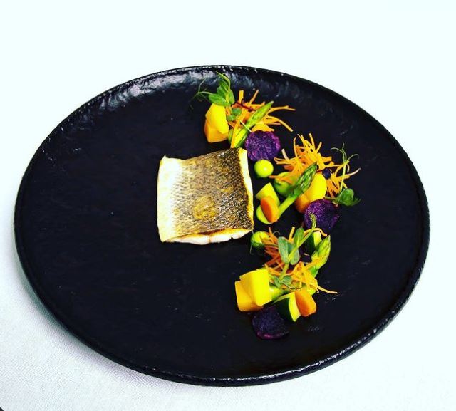 Sea bass with winter vegetable