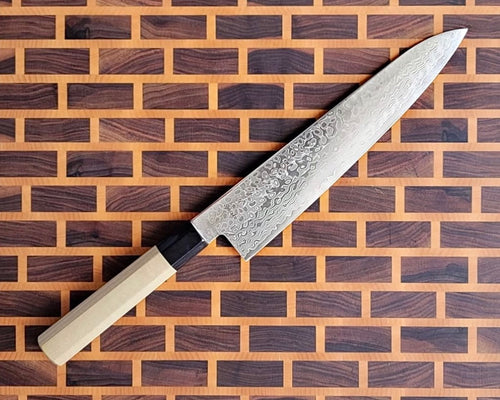 Engraved Gyuto knife for Johnny Prime from Syosaku-Japan