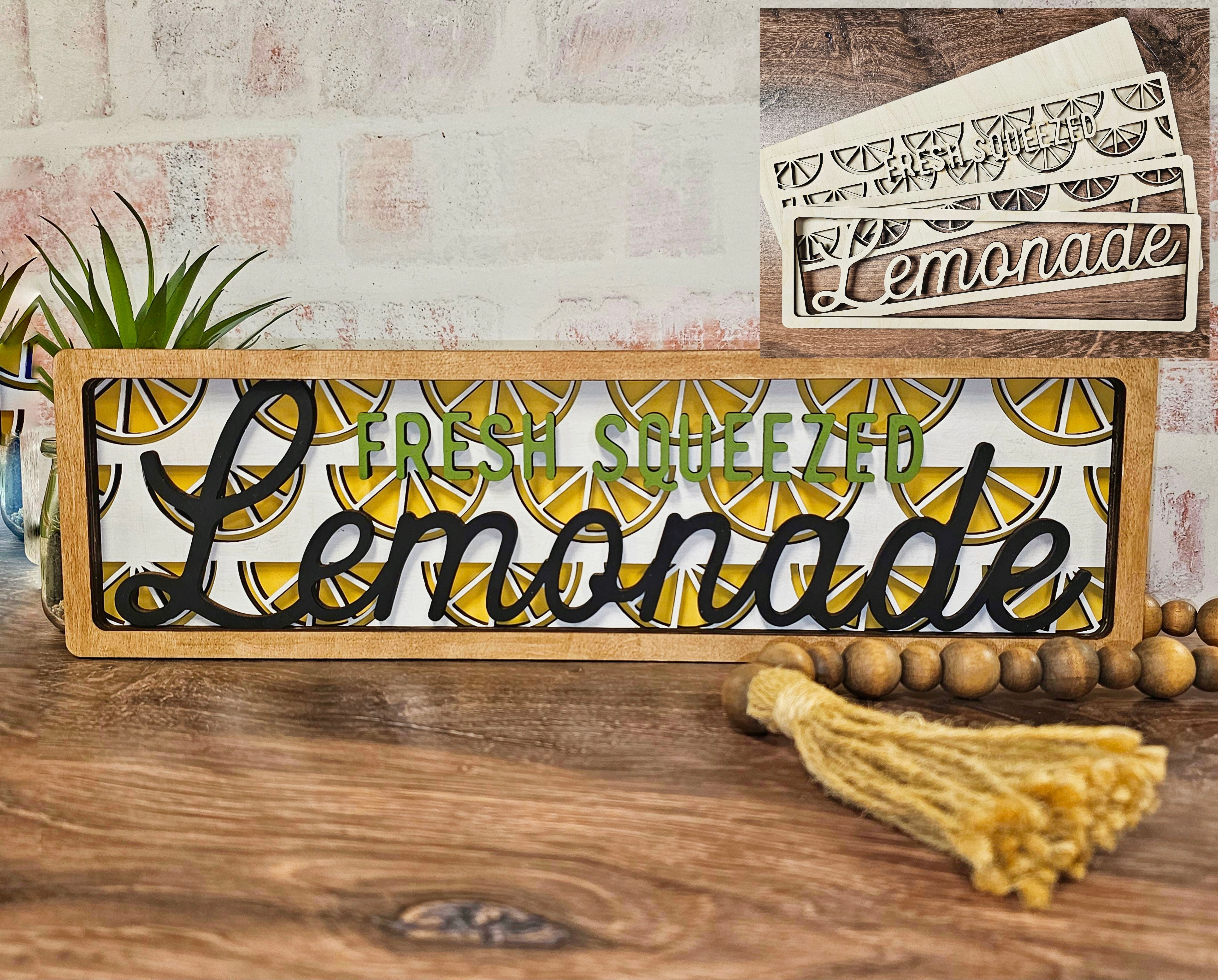 Lemonade shelf sitter DYI Wood Paint Kit, Easy to intermediate difficulty