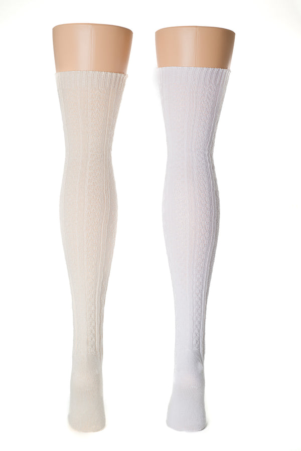 Cabled Cotton Stockings | Delp Stockings