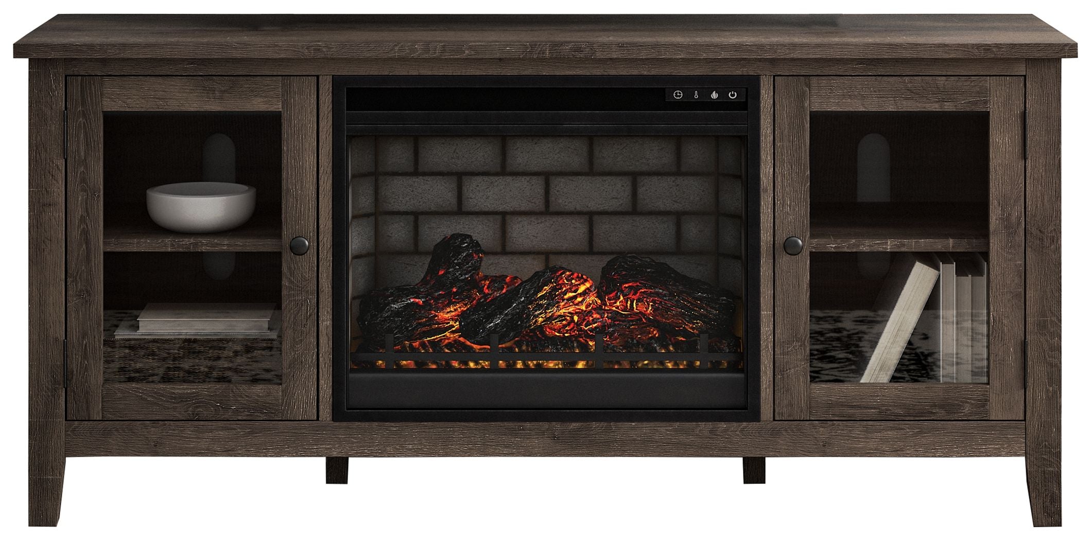 Arlenbry TV Stand Integrated with a Fireplace