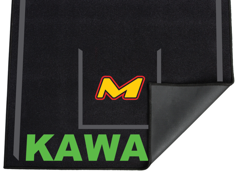 Moto-D Kawasaki Large Motorcycle Garage and Track Floor Mat 