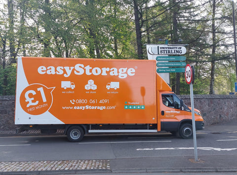 easyStorage van visiting students of the University of Stirling