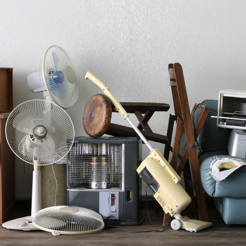 Cluttered items in the house