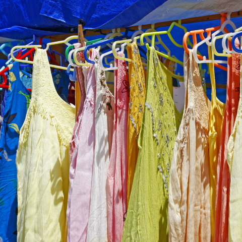 Summer dresses hanging