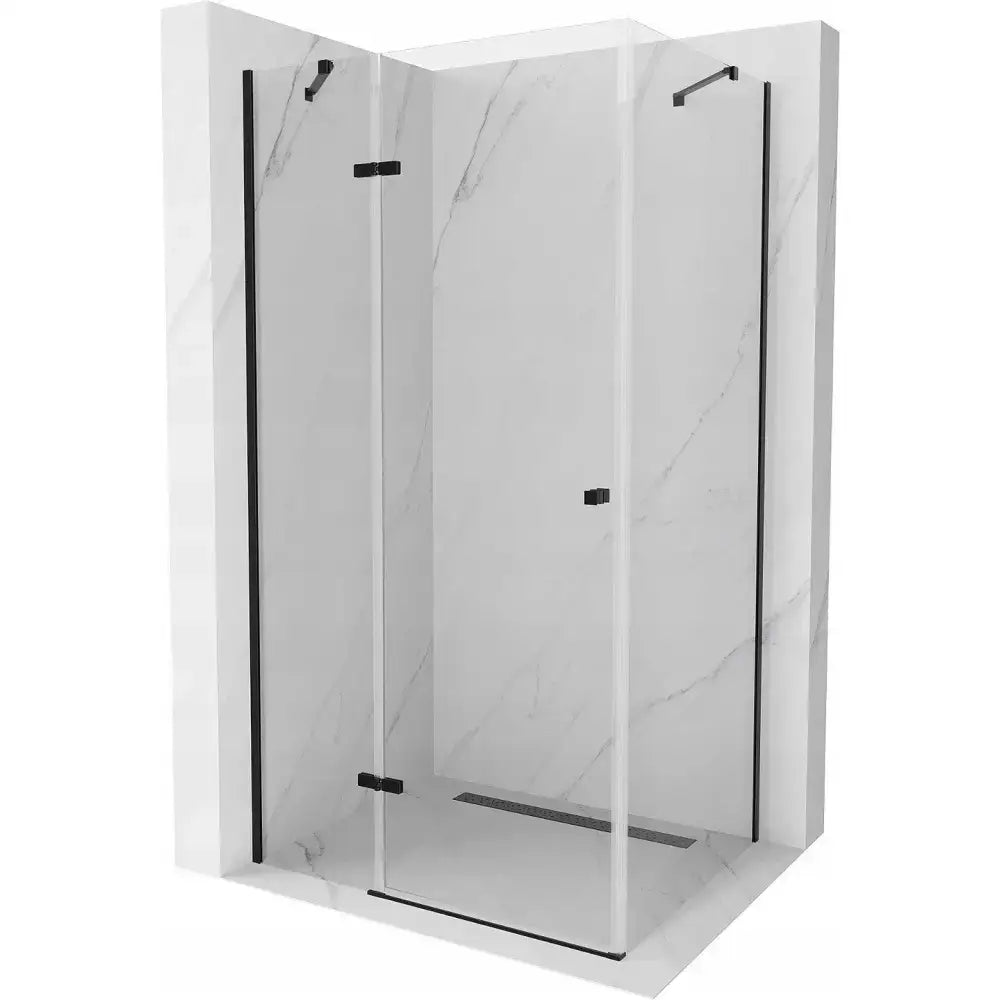 Dusjhjørne 70x80 cm, svart, Inngangsbredde (mm): 522