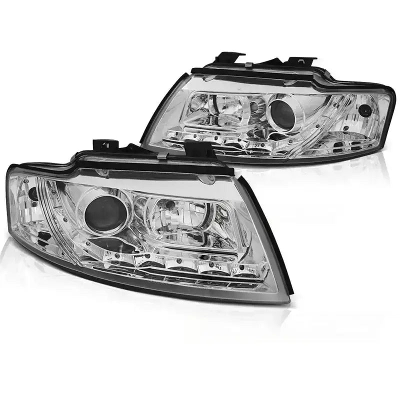 Frontlykter Audi A4 B6 Cabrio 02-06 Led Chrome