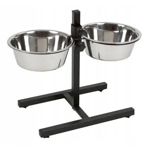 Justerbart Stativ med Skåler 28 cm 2 x 4,7L