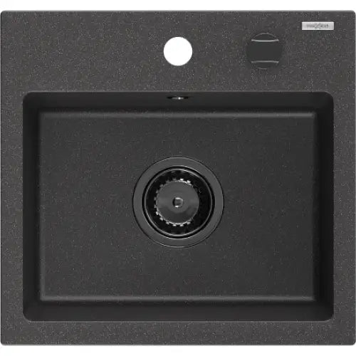 Milo Kjøkkenvask 1 Kum 435x410 mm, Svart/Grå, 6505441000-76-B