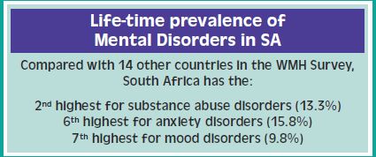 prevalance of mental disorders in south africa