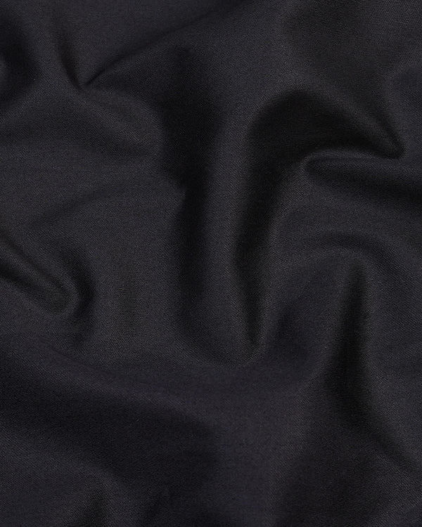 Black Soft Touch Satin Premium Cotton Shirt – Hamercop