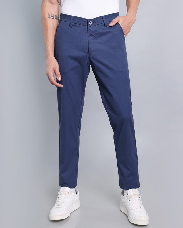 Navy Cotton Stretch Chinos