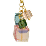 Pastel Spring Crystal Cube Earrings