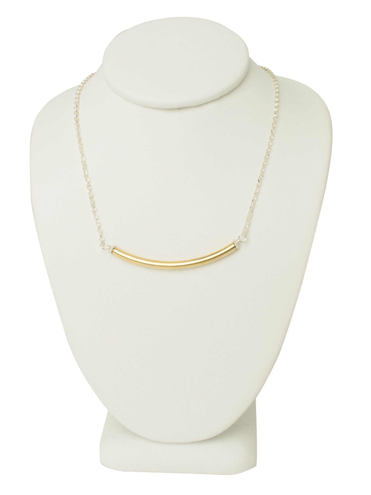 Thin Gold Bar Duo Necklace – YUMI 