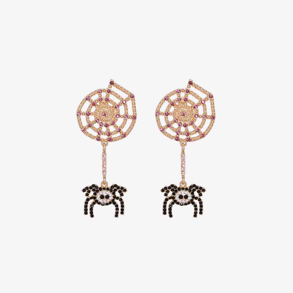 Spider Rhinestone Alloy Earrings - Tran.scend product image