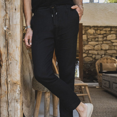 black linen pants mens