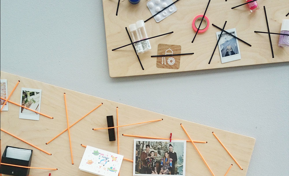 Clever wooden notice boards