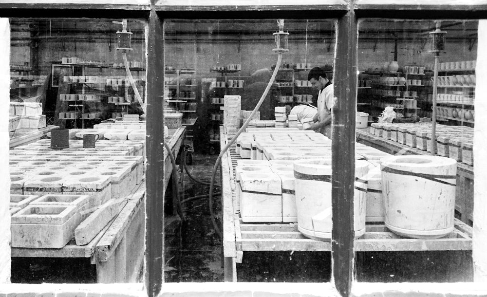 British ceramics factory window