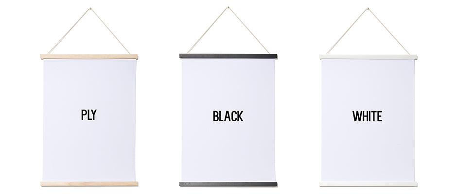 Magnetic Print Frames in Black, White and Plywood finish