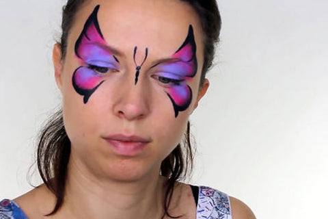 A classic butterfly design, a popular choice for face painting for kids