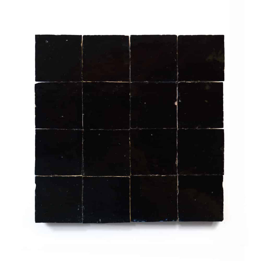 CARBON BLACK 2x2 Square Zellige