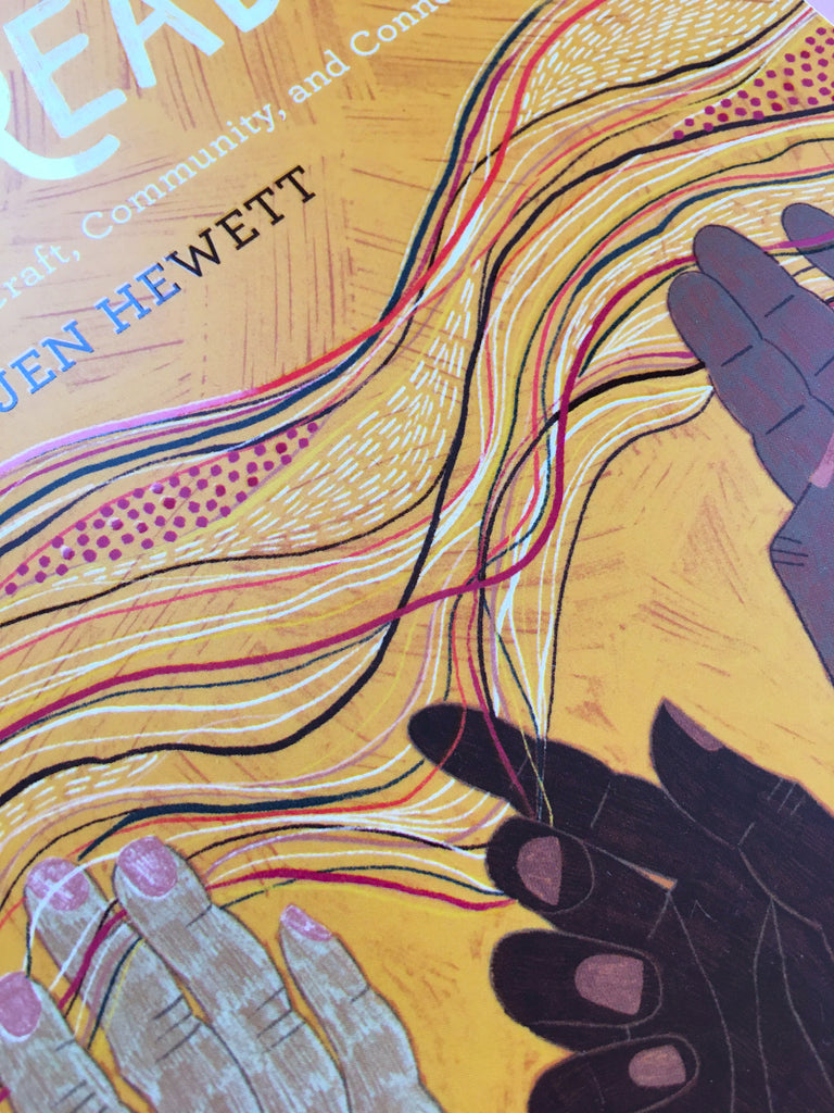 Tight and angled crop of line work and textures on the cover.