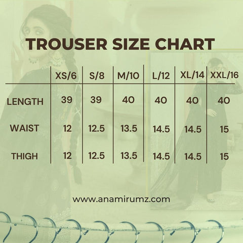 Trouser Size Chart