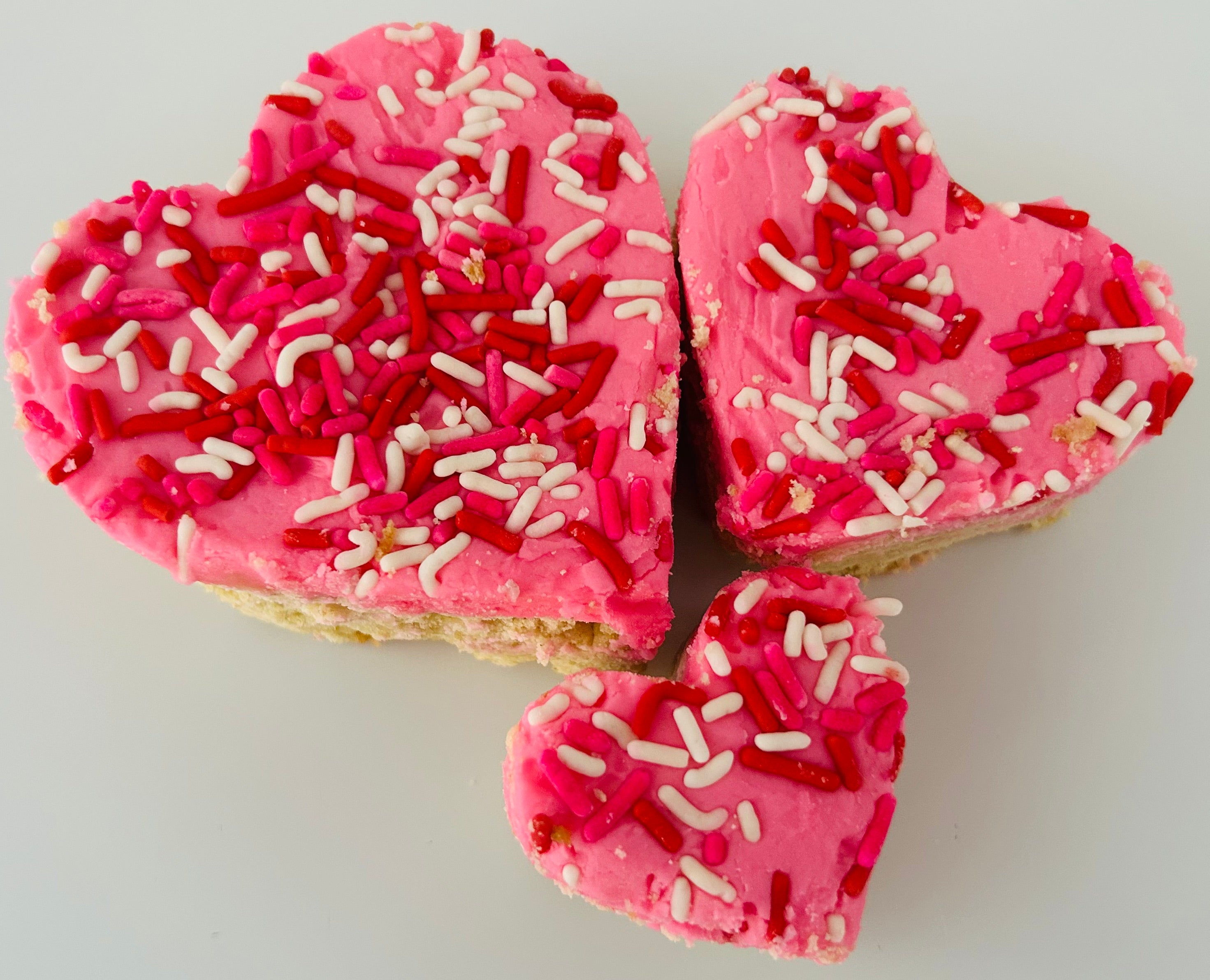 Frosted Sugar Cookie Hearts & Bars