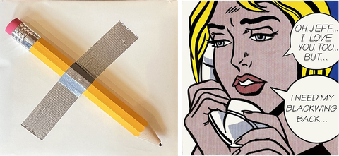 Comedian, Maurizio Cattelan 2019 Oh, Jeff…I Love You, Too…But…, Roy Lichtenstein 1964