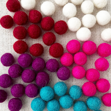 Neutral Gradient Felt Balls 2.5 Cm Felted Wool Balls for Crafting