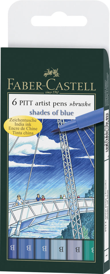 Pitt Artist Pen, Brush - Portrait Wallet of 6 - #167167 – Faber