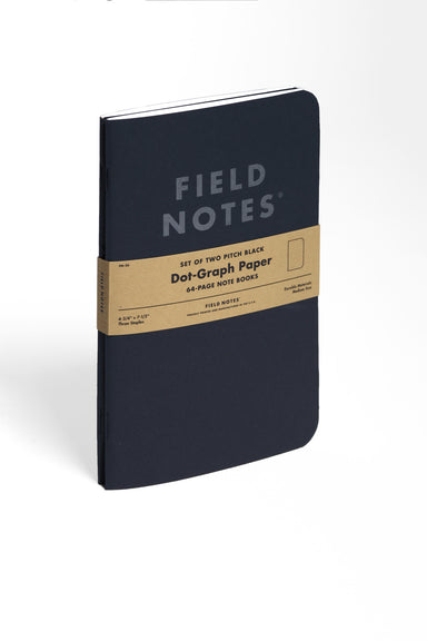 Field Notes Pitch Black Ruled 2-Pack- 4.75 x 7.5 inch size — Two