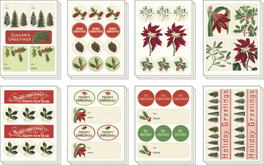 Cavallini & Co. Christmas Botanica Glitter Gift Tags — Two Hands Paperie