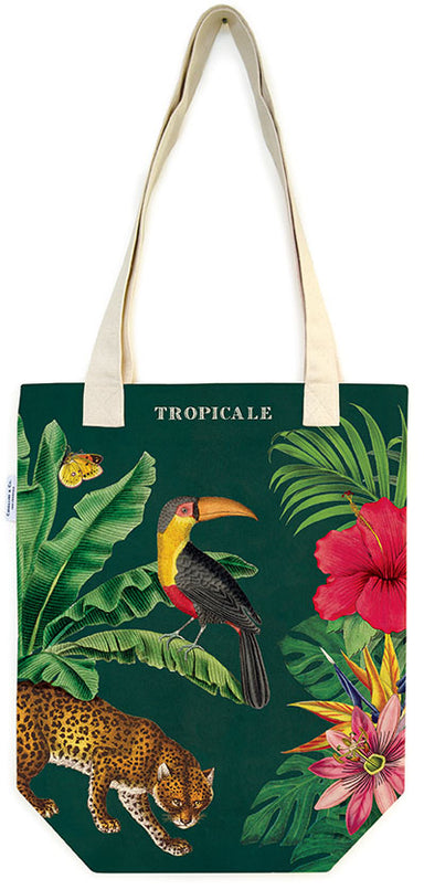 Flower & Bird Tote Bag - Botanical Tote Bag - Cavallini Tote