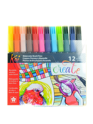 Watercolor Brush Pens Set 12-Piece