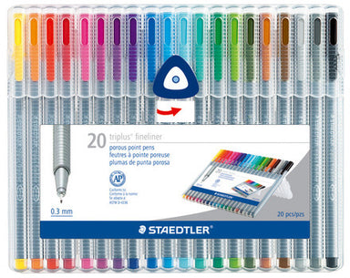 STAEDTLER Triplus Fineliner Pen - Assorted Colours (Pack of 10) - NEW  4007817334010