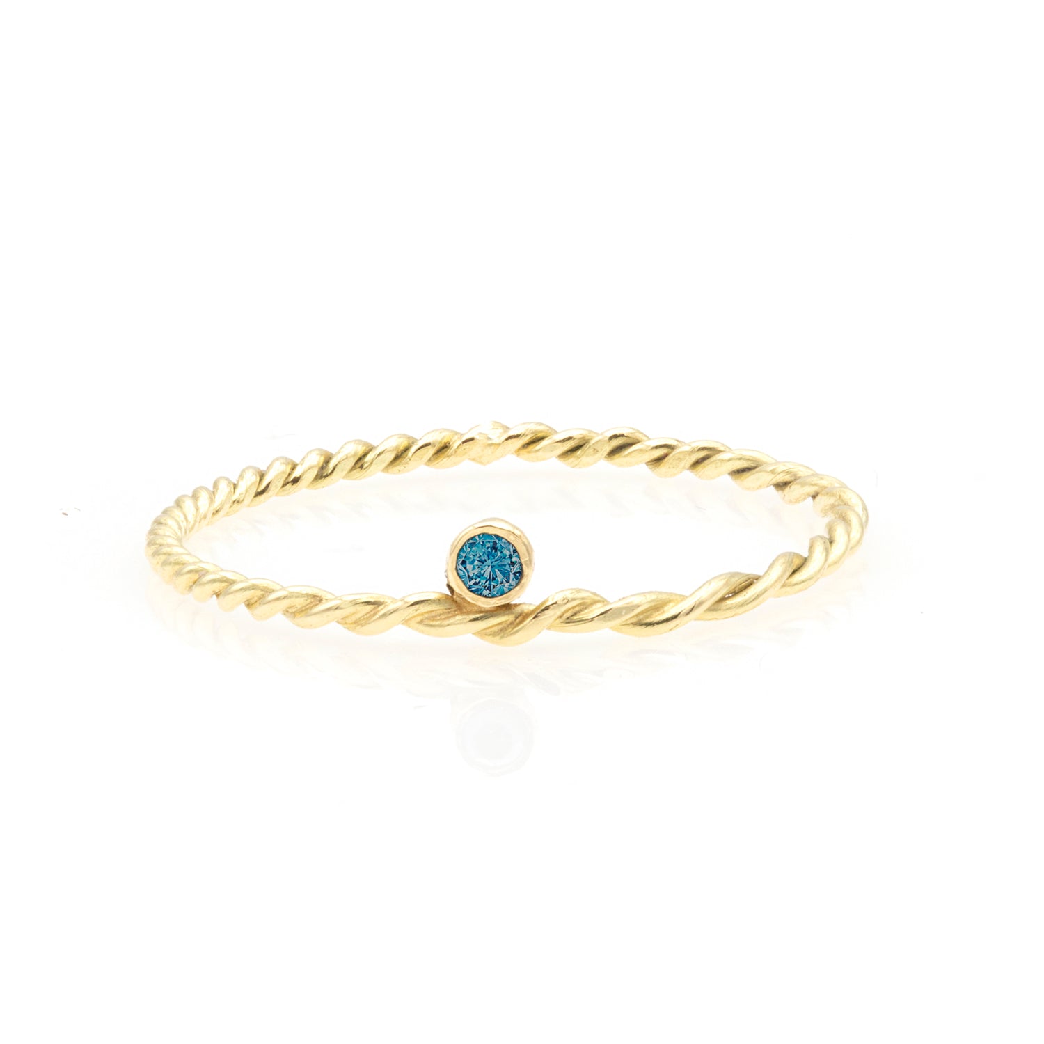 Inelul Aur 14K Little Blue Diamond