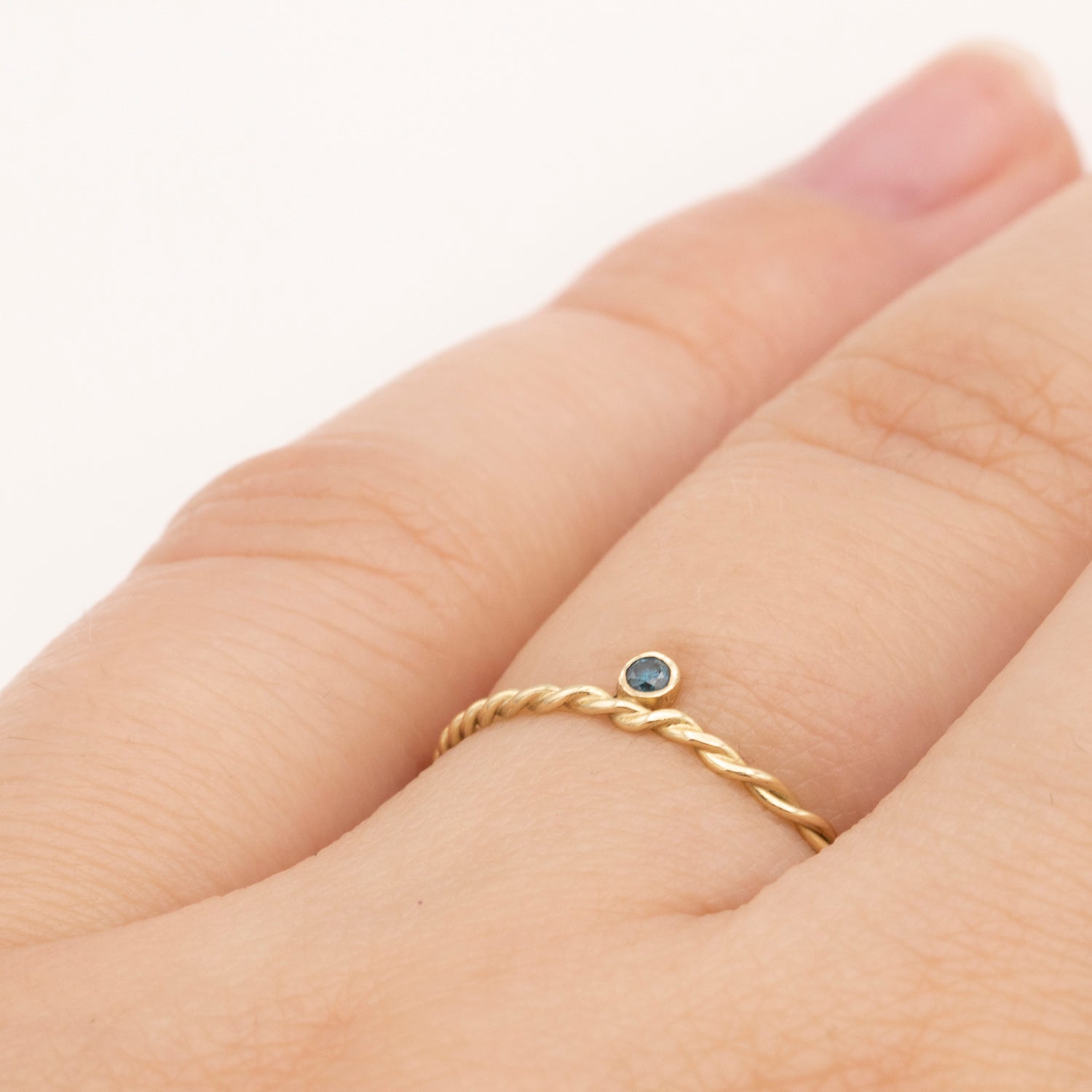 Inelul Aur 14K Little Blue Diamond