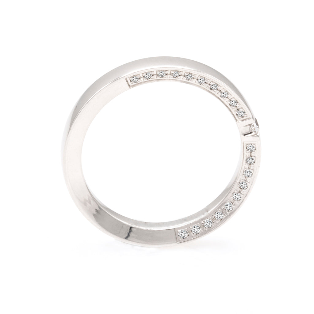 Verighete din Aur Alb cu Diamante Naturale de 0.24 ct - Model 685