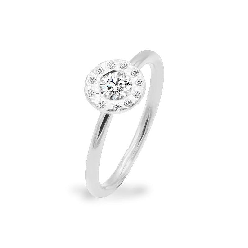 Inel de logodna din Aur Alb cu 12 diamante de 0.30 ct